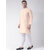 Riag Mens Ethnic Beige Solid Long Kurta