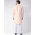 Riag Mens Ethnic Beige Solid Long Kurta