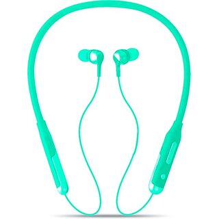                       FPX Jazz 80 Hours Playtime with Deep Bass Neckband Headphone Bluetooth Headset Bluetooth Headset  (Green, In the Ear)                                              