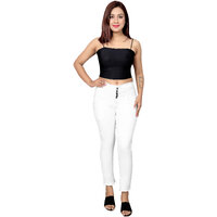 ziggler  Women Skinny Mid Rise White Jeans