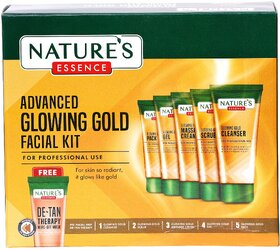Natures Essence Glowing Gold Facial Kit (500gm+100ml)
