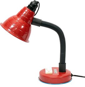 Caleta Study Lamp for Students Metal Body Lamp, Living Room Bedroom Office Study Room | Baby Model Study Lamp (36 cm, Red, Black)
