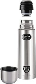 Cello Life Style Stainless Steel Insulated Flask without Thermal Jacket 1000ml Silver