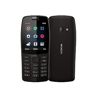                       (Refurbished) Nokia 210 (Black, Dual Sim, 2.4 inch Display) - Superb Condition, Like New                                              