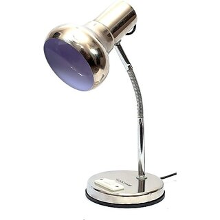 Caleta Study Lamp for Students Table Lamp for Living Room Bedroom Office Study Room 003 Model Study Lamp (41 cm, Silver)