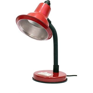                       Caleta Study Lamp for Students Metal Body Lamp Max Model (Red) Table Lamp (40 cm, Red)                                              