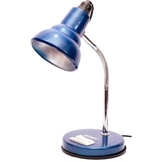                       Caleta Study Lamp for Students - New Jyoti Chrome Neck Model (Blue) Study Lamp (14 cm, Blue, Silver)                                              
