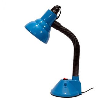                       Caleta Study Lamp for Students with Metal Shade and Plastic Base (Blue) Study Lamp (41 cm, Blue)                                              