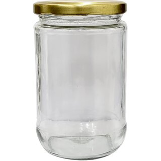                       (Unboxed) Magical Clear Steel Window Round Jar - Copper 500 ML                                              