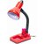Caleta Study Lamp for Students with Metal Shade and Plastic Base | 316 Model (Red) Study Lamp (38.1 cm, Red)