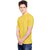 THE MINI NEEDLE Mens Solid Yellow Tshirt