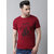 THE MINI NEEDLE Mens Printed Maroon Tshirt