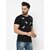 THE MINI NEEDLE Mens Printed Black Tshirt