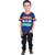 Kid Kupboard Baby Boys Half-Sleeves Blue Summer Wear T-Shirt, 3-4 Years, Cotton Blend