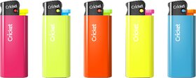 Cricket Lighters Mini Fluorscent Pack of 5