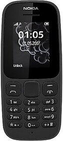 (Refurbished) Nokia 105 DS (Dual Sim, 1.7 inches Display, Black) - Superb Condition, Like New