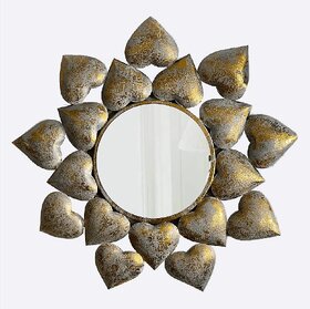 THE ALLCHEMY Golden Silver Color Plated Mirror in Standard Size
