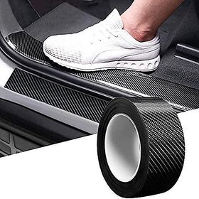 High Gloss Anti Scratch Black Carbon Fiber Universal Anti Scratch Tape for Car Door Wrap Film Vinyl Self-Adhesive 5cm*5m