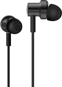 Dual Driver Dynamic Bass High Definition in-Ear Earphones with Mic Wired Headset  (Black, In the Ear)