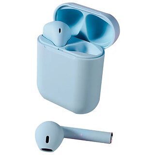                       Inpods I12 Tws Pop up Touch Control Bluetooth Earphone 5.0 Wireless Headphones - Blue                                              