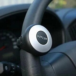                       Riderscart I-Pop Knob Car Steering for Ford Freestyle Steering Power Holder Spinner Heavy Gauge clamp with Rubber IPOP Car Steering Knob (Black)                                              