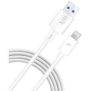                       FLiX (Beetel USB to Lightning PVC Data Sync    12W(2.4A) Fast Charging Cable for s iPad Air iPad Mini  Nano and  Touch 1 meter Made In india (White)(XCD - FPL01)                                              