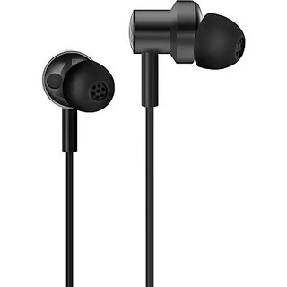                       Dual Driver Dynamic Bass High Definition in-Ear Earphones with Mic Wired Headset  (Black, In the Ear)                                              