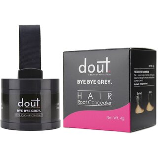                       Dout Instant innovative Hair touch-up Powder  - Temporary Easy Grey Hair Cover for Women and Men Dark Brown and Black.                                              
