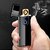 BLAXSTOC LR-1 Electric USB DEL-08 Touch Lighter for Smoking Rechargeable Windproof Slim Coil Lighter with Smart Fingerprint Sensor Double Side Ignition Lighter Cigarette Stylish (Black)