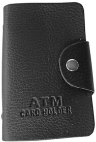 The Mini NEEDLE Slim ATM Card Holder Black for Men and Women- 12 Slots