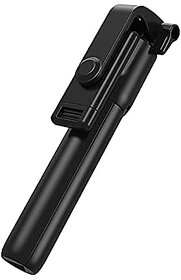 Wireless Remote selfie stick R1 Bluetooth Selfie Stick Bluetooth Selfie Stick  (Black, Remote Included)