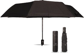 Aseenaa Auto Open 24 Inch Regular Umbrella For Rain With UV Protection - (Black)