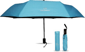 Umbrella Classic Folding Automatic Open UV Protective Umbrella For Men, Women, Boys  Girls -  (Pack of 1, Sky- Blue)