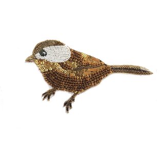 Golden Sparrow Design Bird Patch For Suits, Dresses, Blazers, Jackets etc.