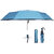 Windproof Travel Compact Umbrella, 8-Ribs Anti-UV Waterproof Folding Umbrella With Teflon Coating-One Button (Sky-blue)