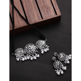                       EIT Collection Alloy Silver Jewel Set (White)                                              