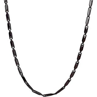                       Houseoftrendzz 2Mm Black Finished Linked Chain For Mens Stainless Steel Chain                                              