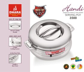 Dhara Stainless steel Handi 3500 Thermoware Casserole