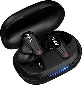 AXL Alpha TWS Earbuds with 20 Hours Total Playtime BT 5.0 Dual Pairing Passive Noise Cancellation Sweat Resistant and Super Bass Dynamic Drivers Lightweight Earphones (Black/White)