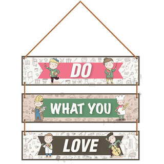                       Homeberry- Do What You Love Quote Trendy Wooden Wall Hanging| Home Decor                                              