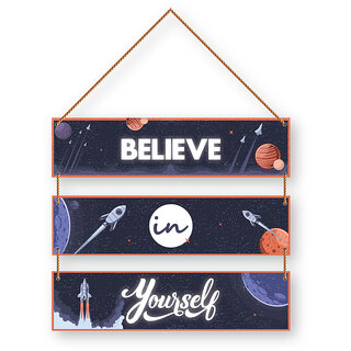                       Homeberry- Believe in Yourself Quote Trendy Wooden Wall Hanging| Home Decor                                              