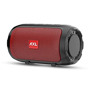AXL JP101 5W Bluetooth Speaker with Powerful Bass Bluetooth V5.0 TF/SD Card Slot Aux Input USB Support and Call Function (Red)