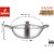 Dhara Stainless Steel Triply 3000 Kadai 24 CM with Stainless Steel Lid