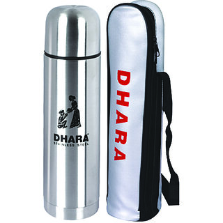                       Dhara Stainless Steel  Dilmah Water Bottle 1000 ML Hot and Cold 1000 ml Flask                                              