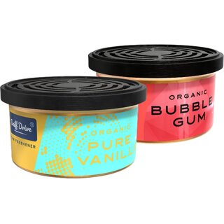 Sniff Drive Organic Air Freshener, car perfume to freshen up your car, Pack of (Pure Vanilla and Bubble Gum) Sniff Drive Organic Air Freshener, car perfume to freshen up your car, Pack of (Pure Vanilla and Bubble Gum)