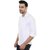 Baleshwar Men White Solid Casual Shirt (Pack of 1 )