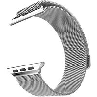 Stainless Steel 42mm/44mm/45mm Milanese Band with Magnetic Closure Silver Chain Smart Watch Strap  (Silver)