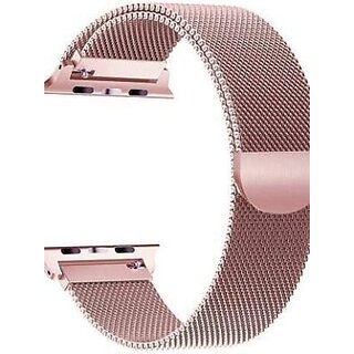                       Stainless Steel Magnetic Absorption Strap Metal Mesh Quick Release Wristband Compatible For I-Watch Series                                              
