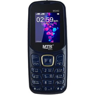                       MTR M340 (Dual Sim, 1.77 Inch Display 1100 mAh Battery, Dark Blue)                                              