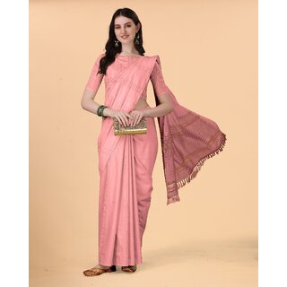SVB Sarees Womens Peach Colour Embellished Cotton Saree SVB Sarees Womens Peach Colour Embellished Cotton Saree